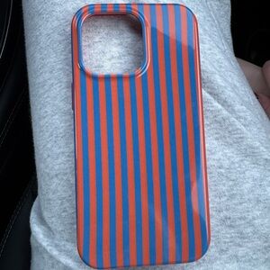 Striped Blue and Orange Phone Case